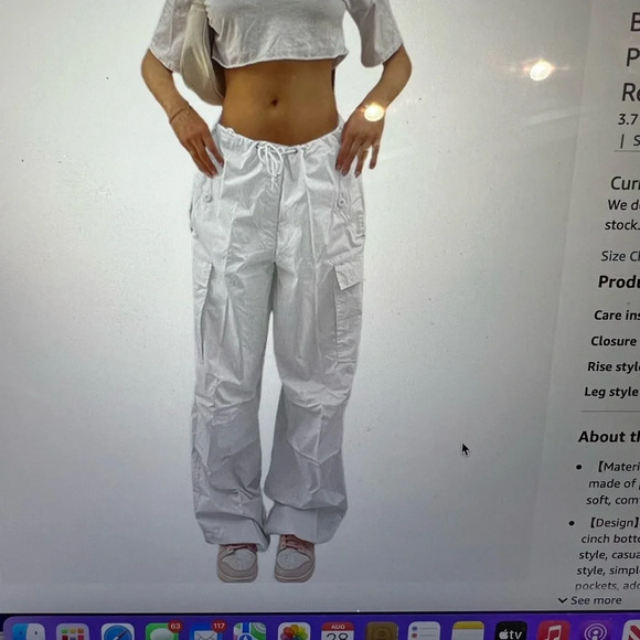 Parachute Pants perfect for a white party worn 1x - Picture 2 of 4